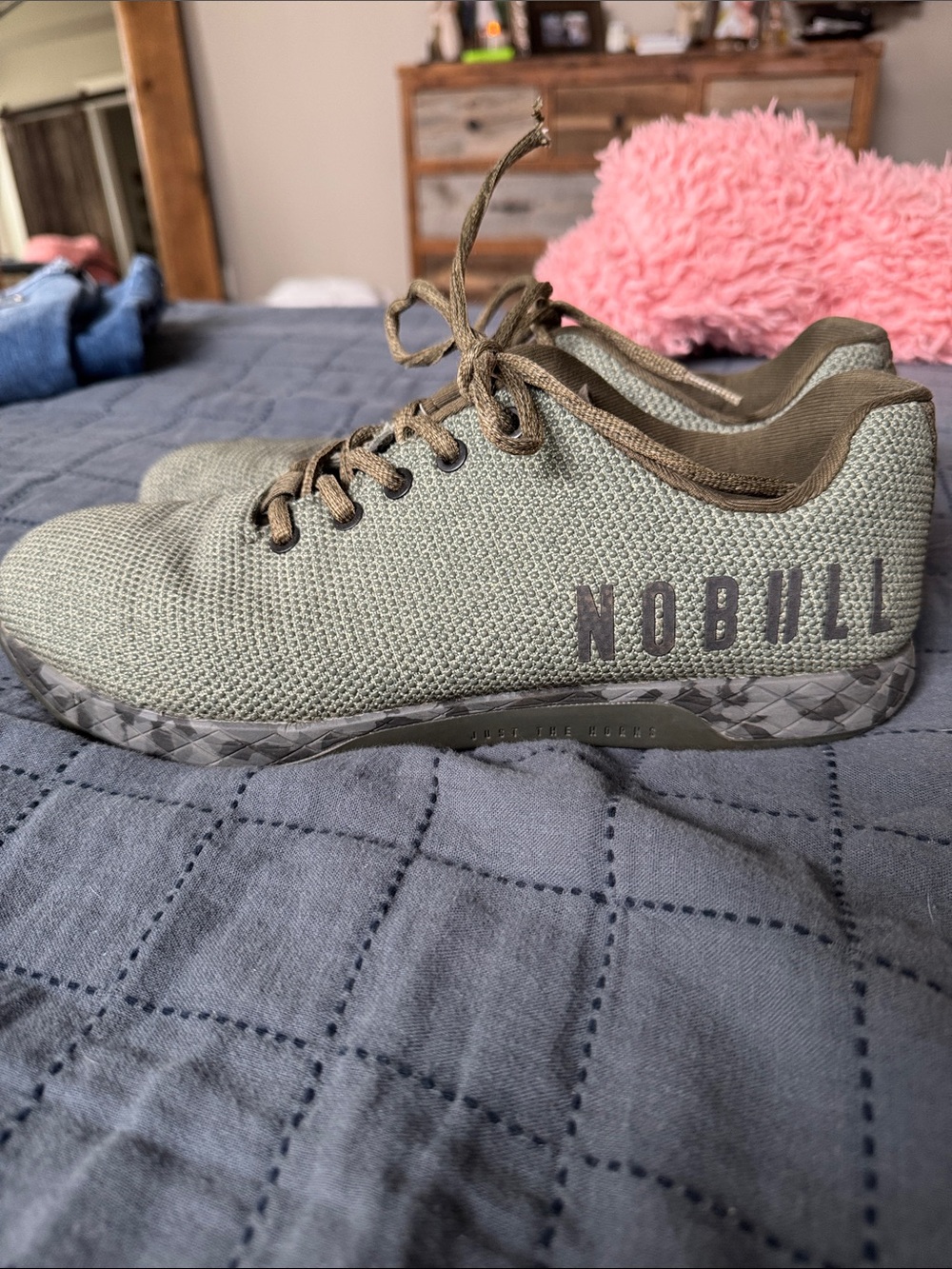 NOBULL mens Olive Knit Training Sneakers